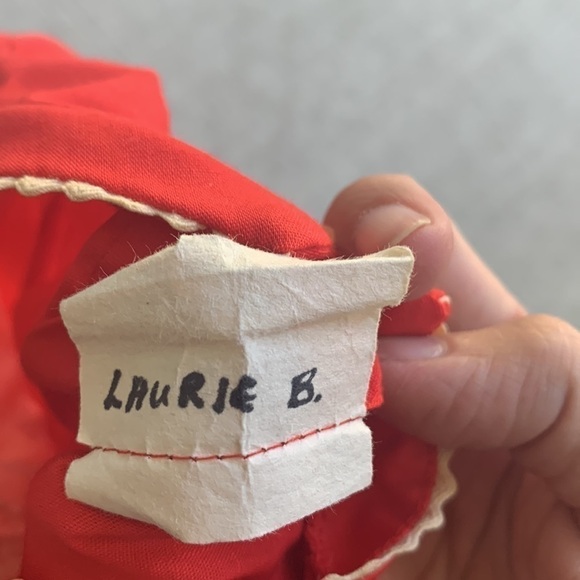 VINTAGE Red Rick Rack Embroidered Smocked Toddler Holiday Dress - Picture 7 of 7